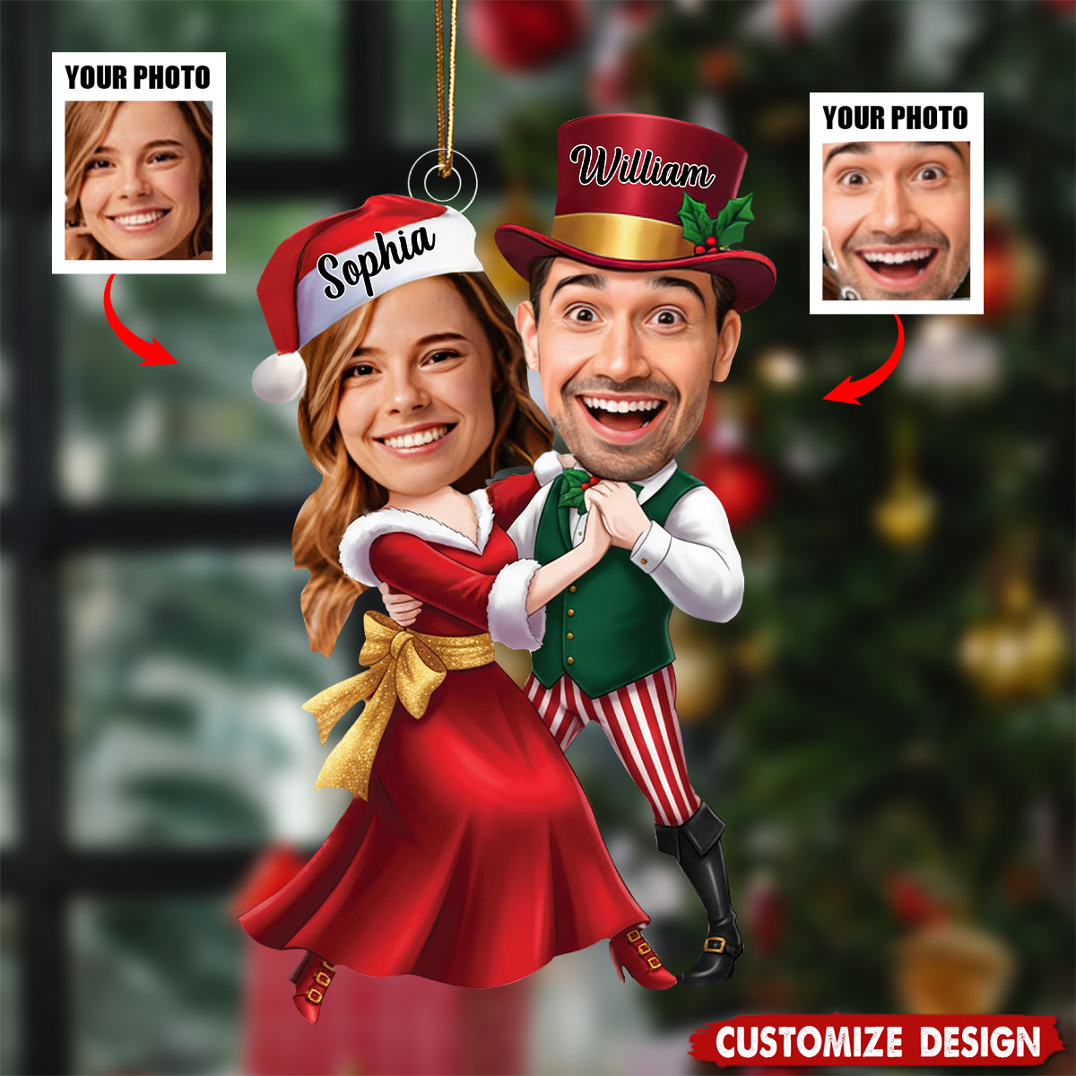 Personalized Dancing Ornament - Gift For Couple