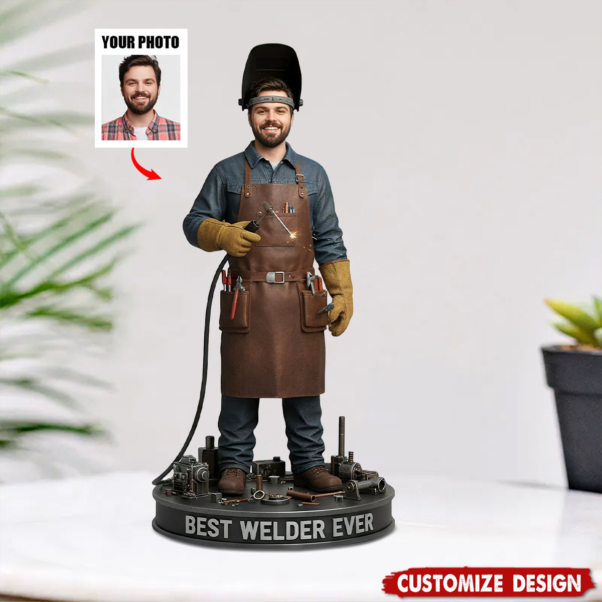 Custom Gift For Welder - Personalized Welder Custom Shaped Acrylic Plaque