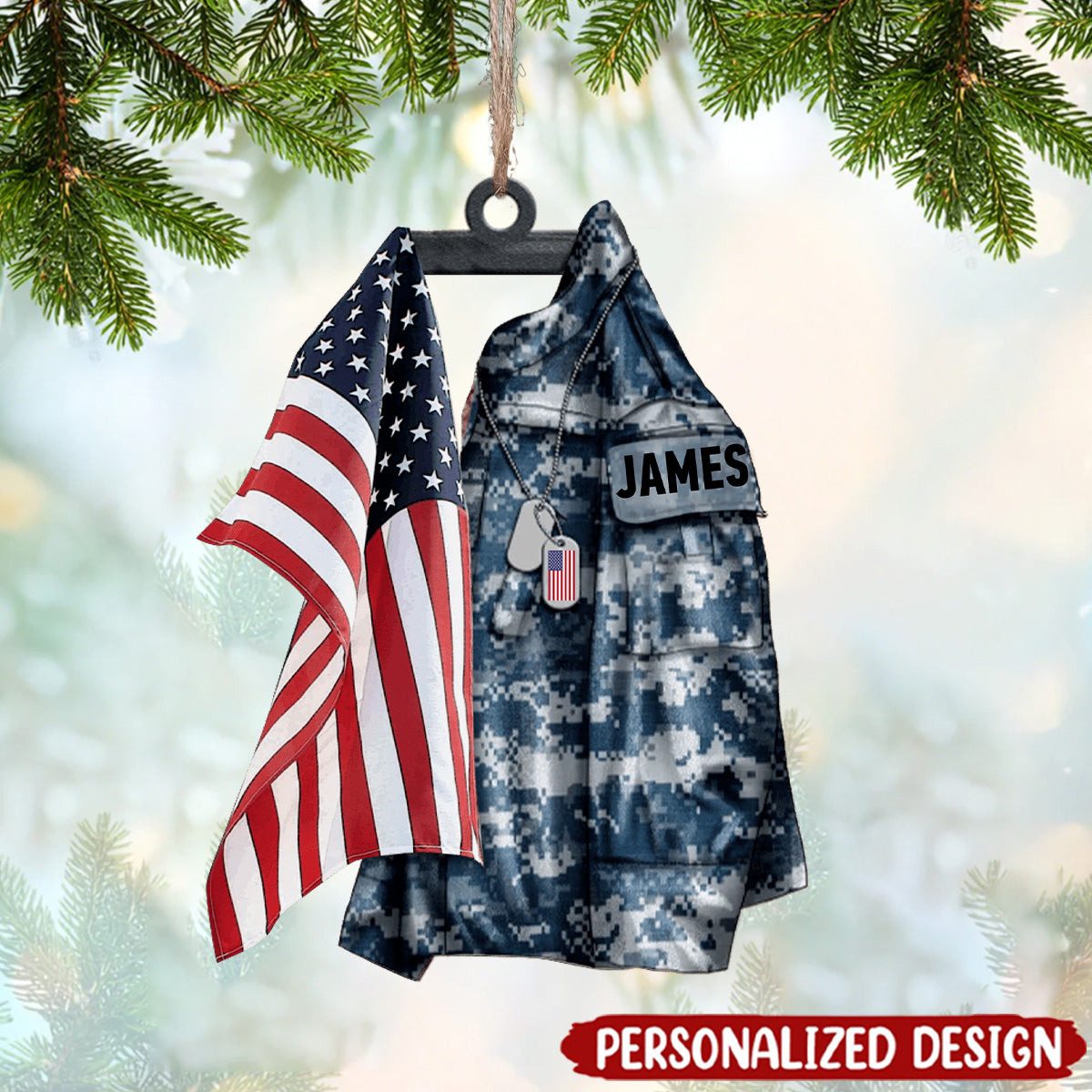 New Release U.S Airforce/Navy/Army/Marine Hanging Christmas Ornament