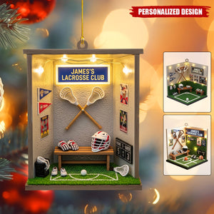 Personalized Lacrosse Christmas Ornament-Gift for Lacrosse Player