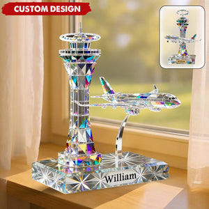 Personalized Airplane Tower Acrylic Plaque