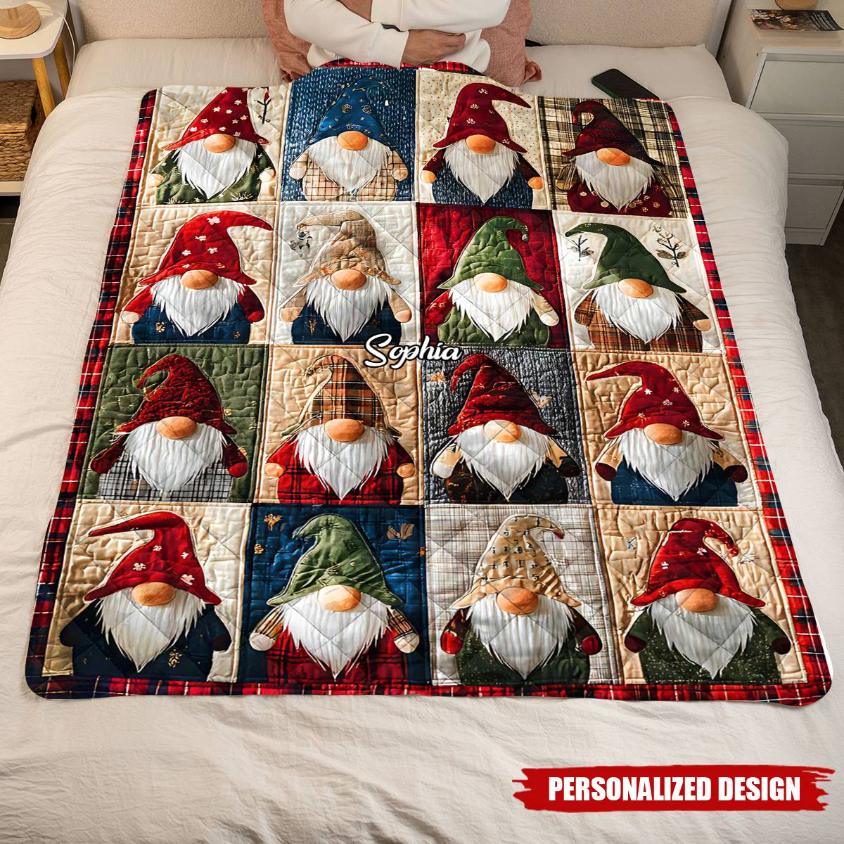 Personalized Vintage Cozy Winter Home Blanket