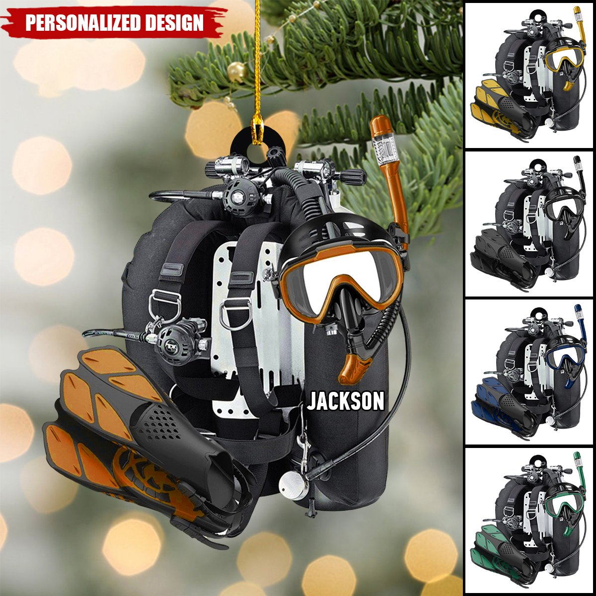 Personalized Scuba Diving Ornament-Gifts For Scuba Diver-New Release