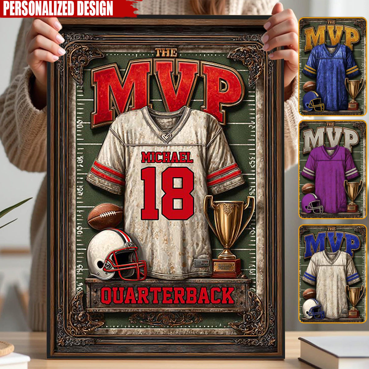 Gift For Football Son/ Daughter-Personalized Football Poster