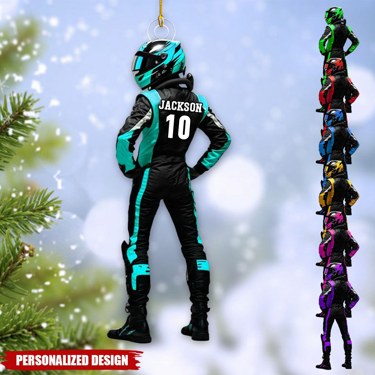 Personalized Race Car Ornaments-Gifts For Race Car Lovers-New Release