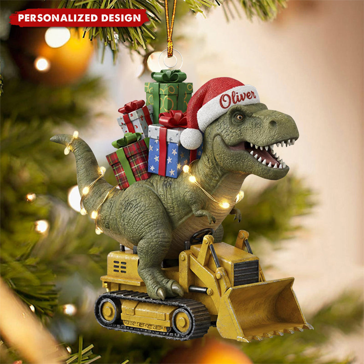 Personalized Dinosaur Ornament Gift For Kids