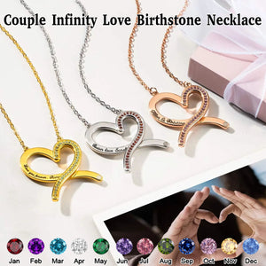 Personalized Convertible Infinity Love Birthstone Necklace-Valentine's Day Gift