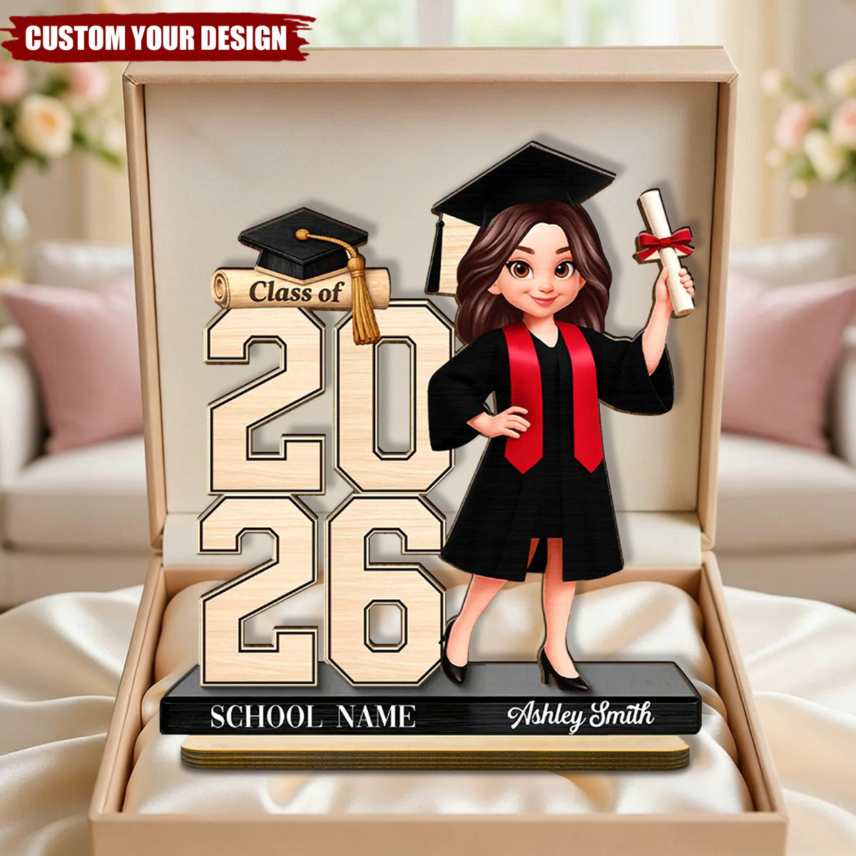 Class Of 2026 2027 Senior - Personalized Wooden Plaque - Graduation Gift For Graduates, Daughter, Son