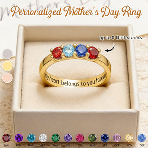 Personalized Birthstones Ring-Mother's Day Gift for Mom Grandma