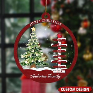 Personalized Family Tree Christmas Ornament - Gift For Your Family