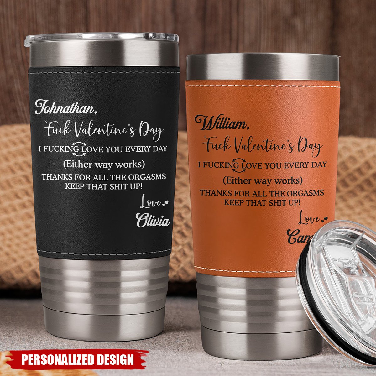I F*cking Love You Thanks For All The Orgasms-Personalized Couple Tumbler