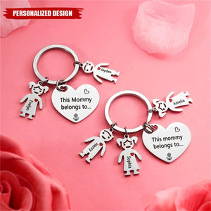This Mommy belongs to...-Personalized Keychain-Mother's Day Gift