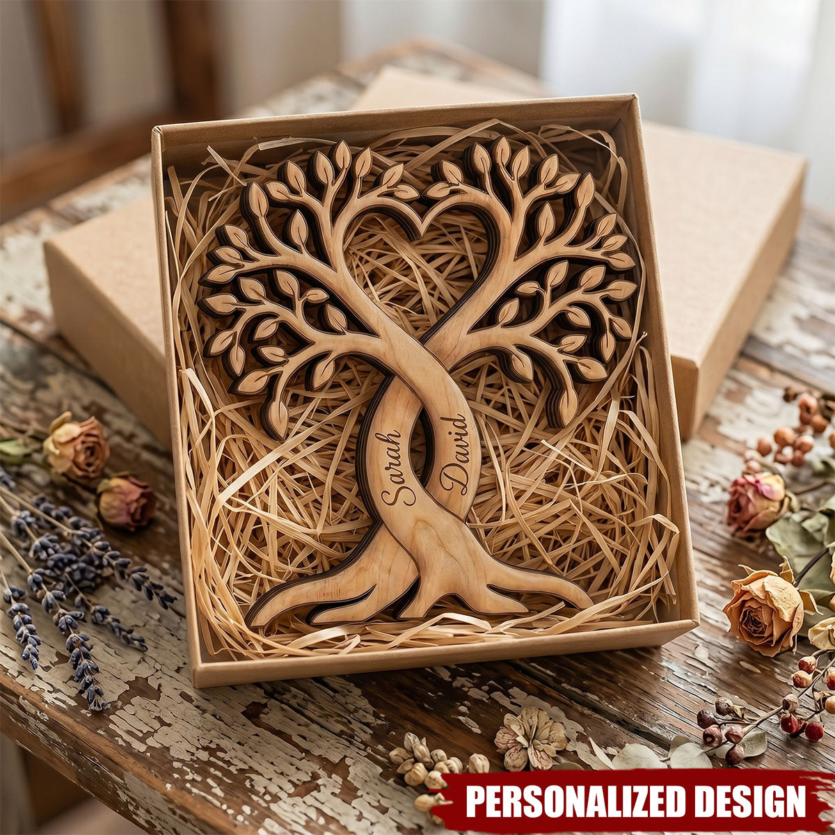 Personalized Couple Wooden Plaque-Wedding Anniversary Gift