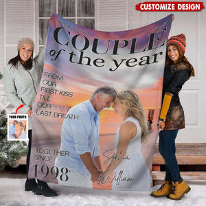 Personalized Couple Keepsake Blanket  - Choosing You Feels So Right Design