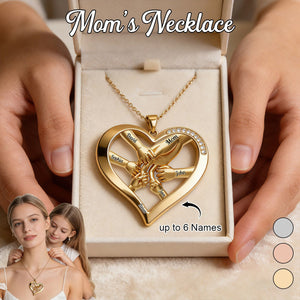 Personalized Mother Shaped Metal Pendant Necklace-Gift For Best Mom, Grandma Ever
