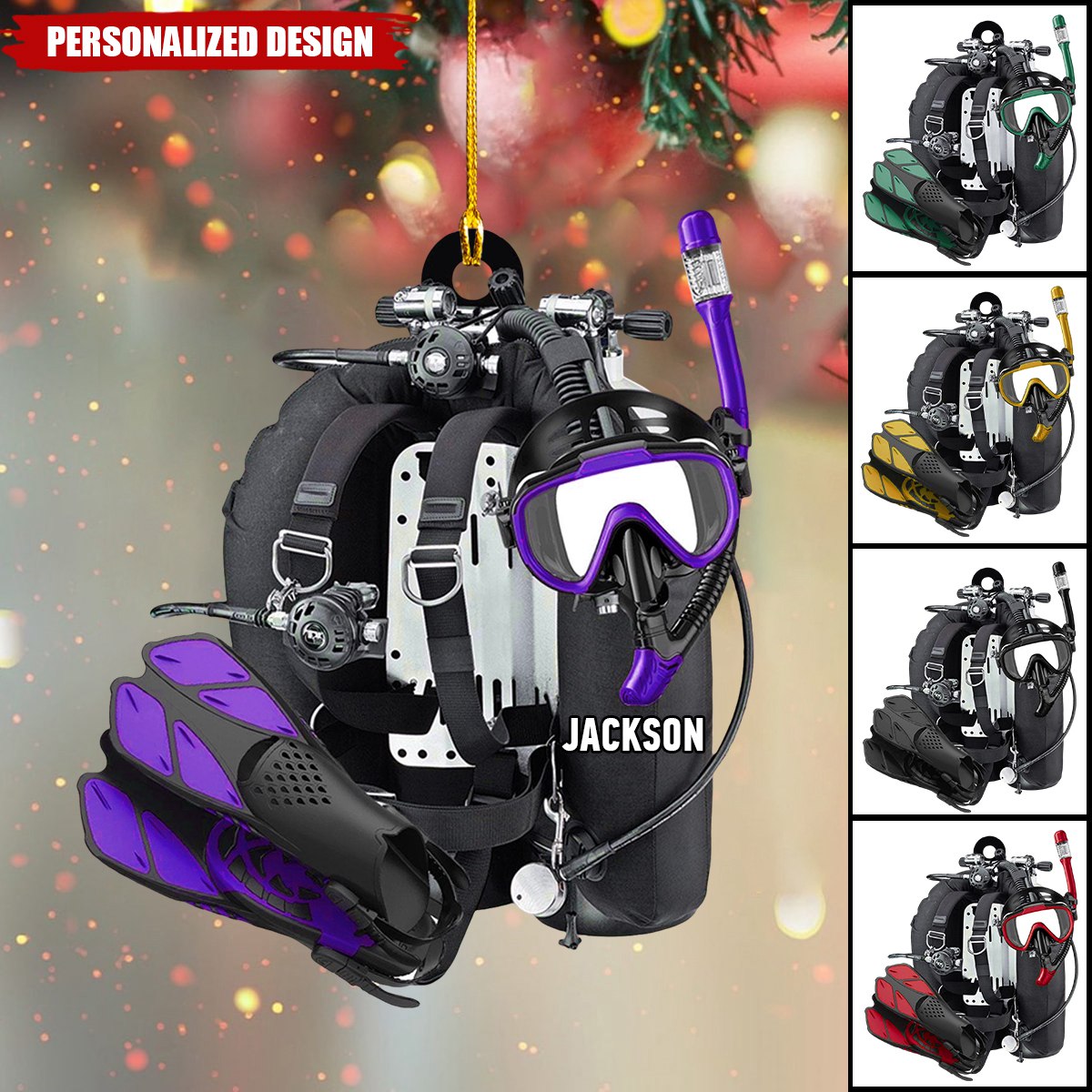 Personalized Scuba Diving Ornament-Gifts For Scuba Diver-New Release