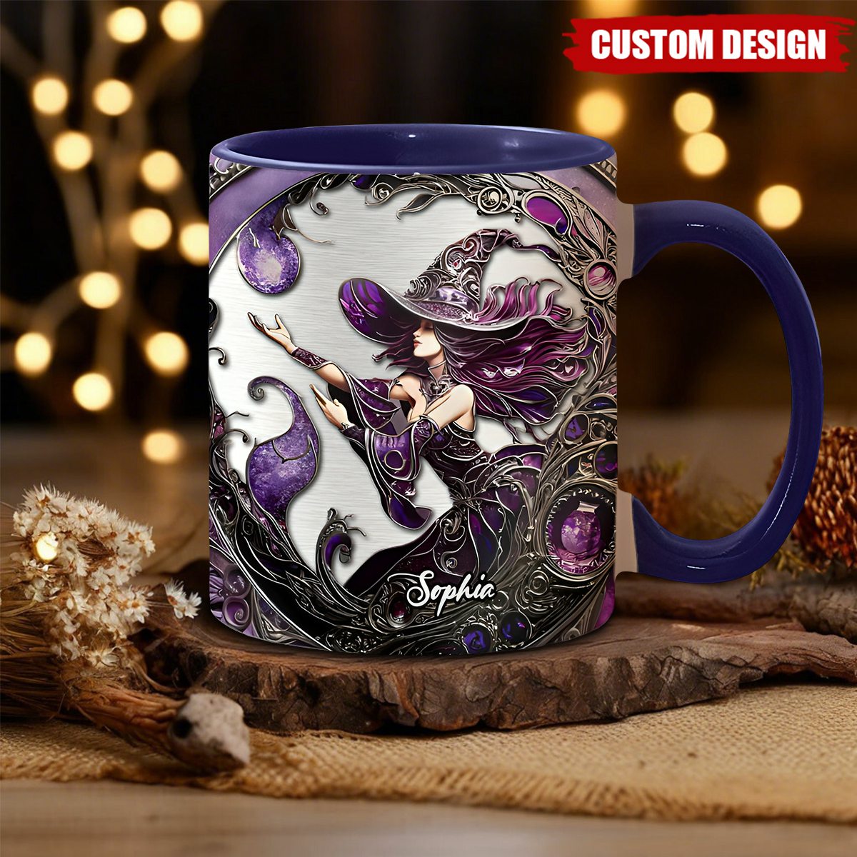 Beautiful Witch - Personalized Witch Accent Mug