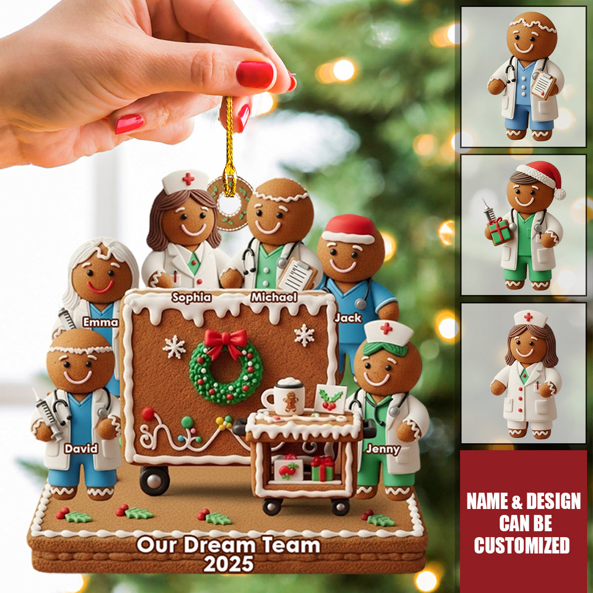 Hospital Dream Team - Personalized Nurse Acrylic Ornament