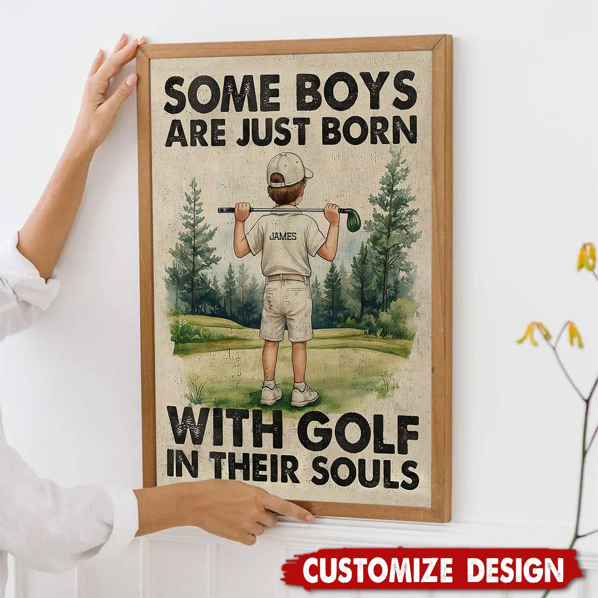 Personalized Golf Boy Kid Poster - Gift For Golf Lover