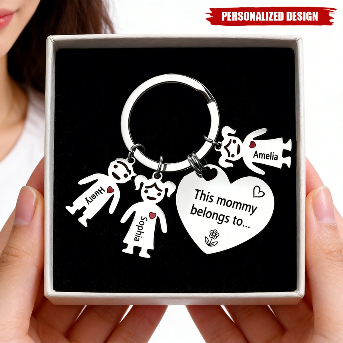 This Mommy belongs to...-Personalized Keychain-Mother's Day Gift