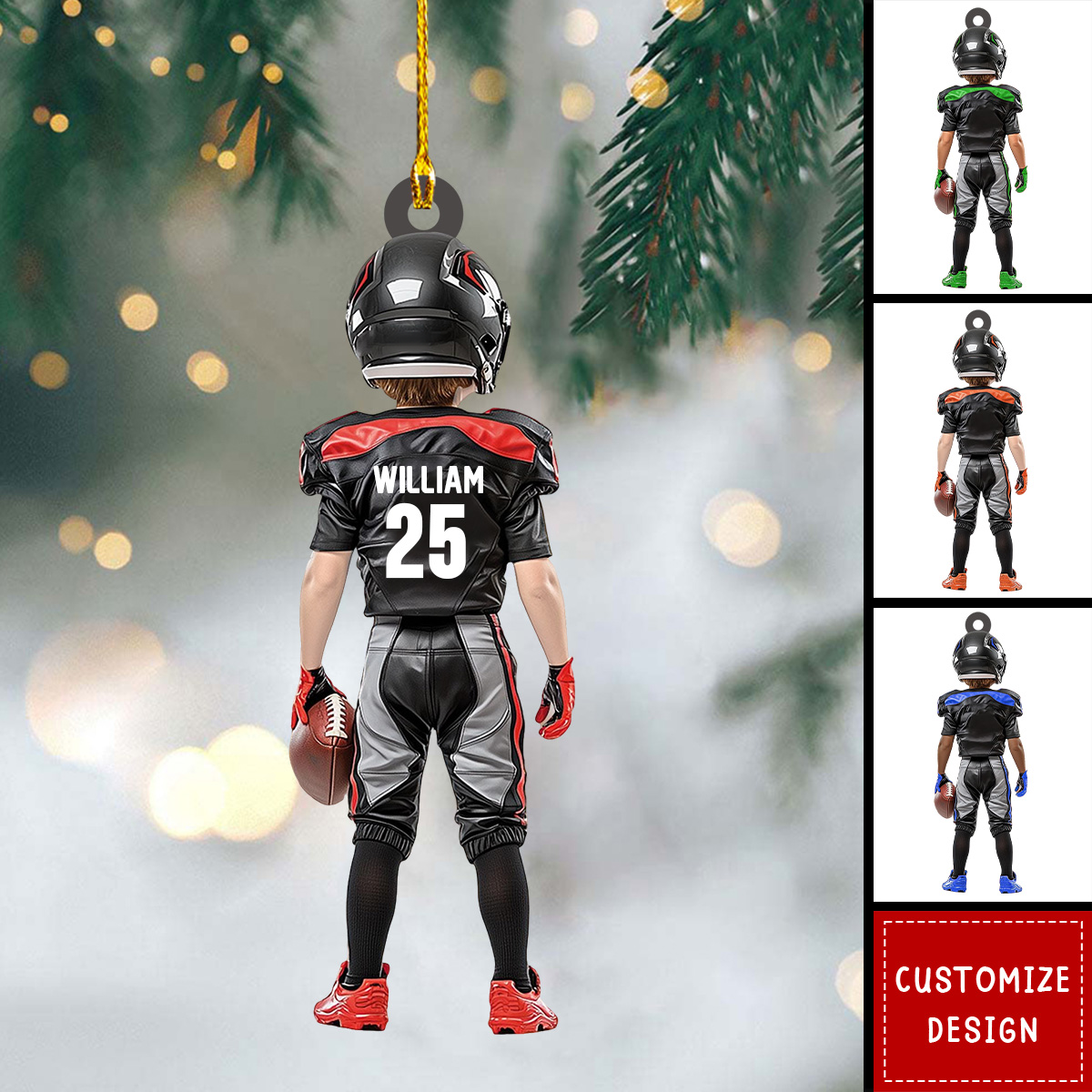 Global Shipping-Personalized Kid American Football Ornaments -Gifts For American Football Lovers - New Release