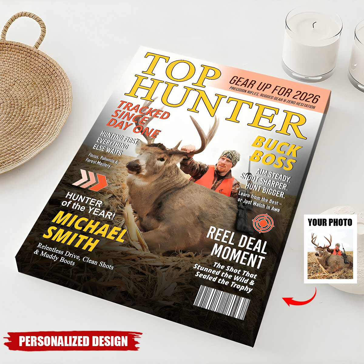Custom Hunting Magazine Cover Poster, Gift For Hunting Player