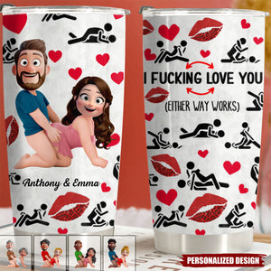 I Love You-Personalized Couple Tumbler
