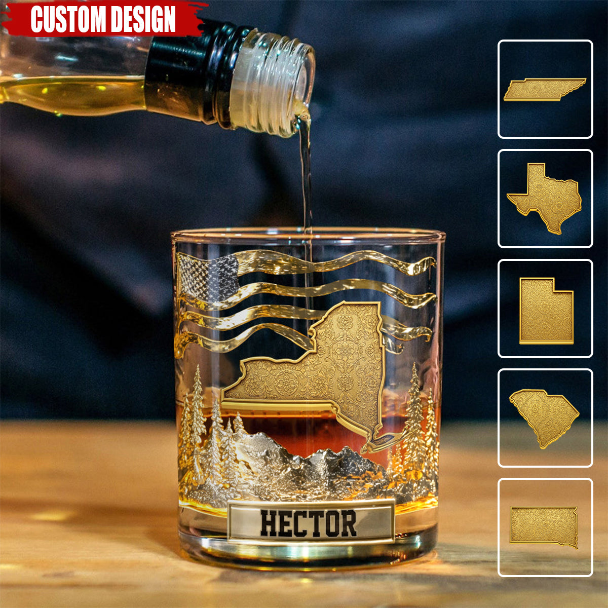 The State Pride - Personalized Luxury Whiskey Glass