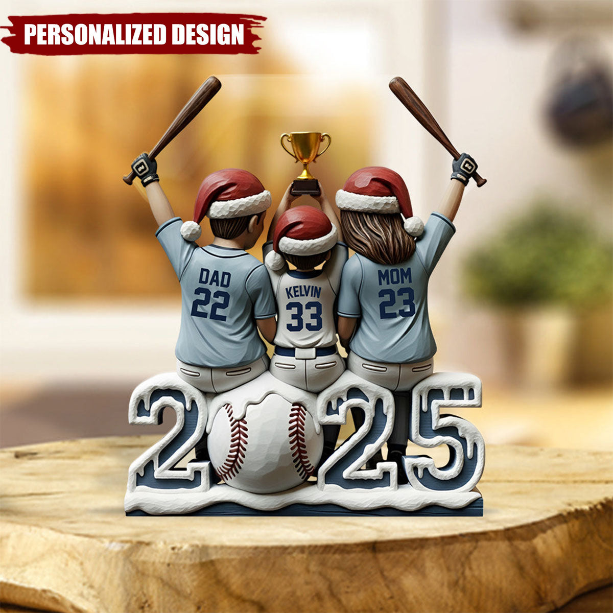 Baseball Family - Personalized Baseball Custom Shaped Acrylic Plaque
