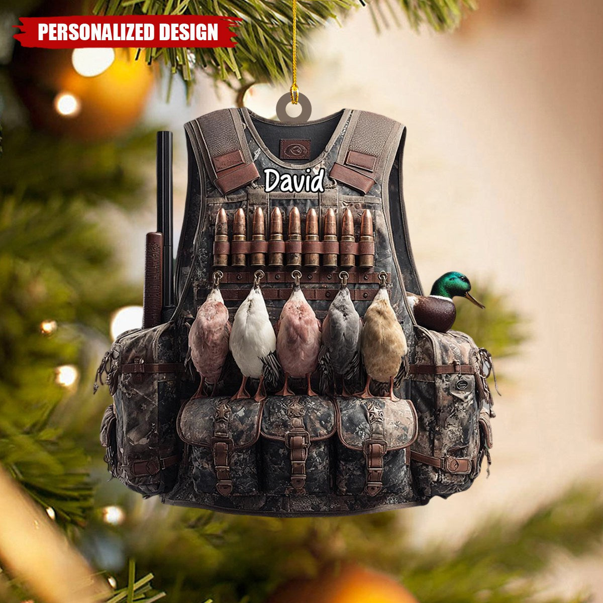 Personalized Duck Hunting Christmas Ornament Gift For Hunter