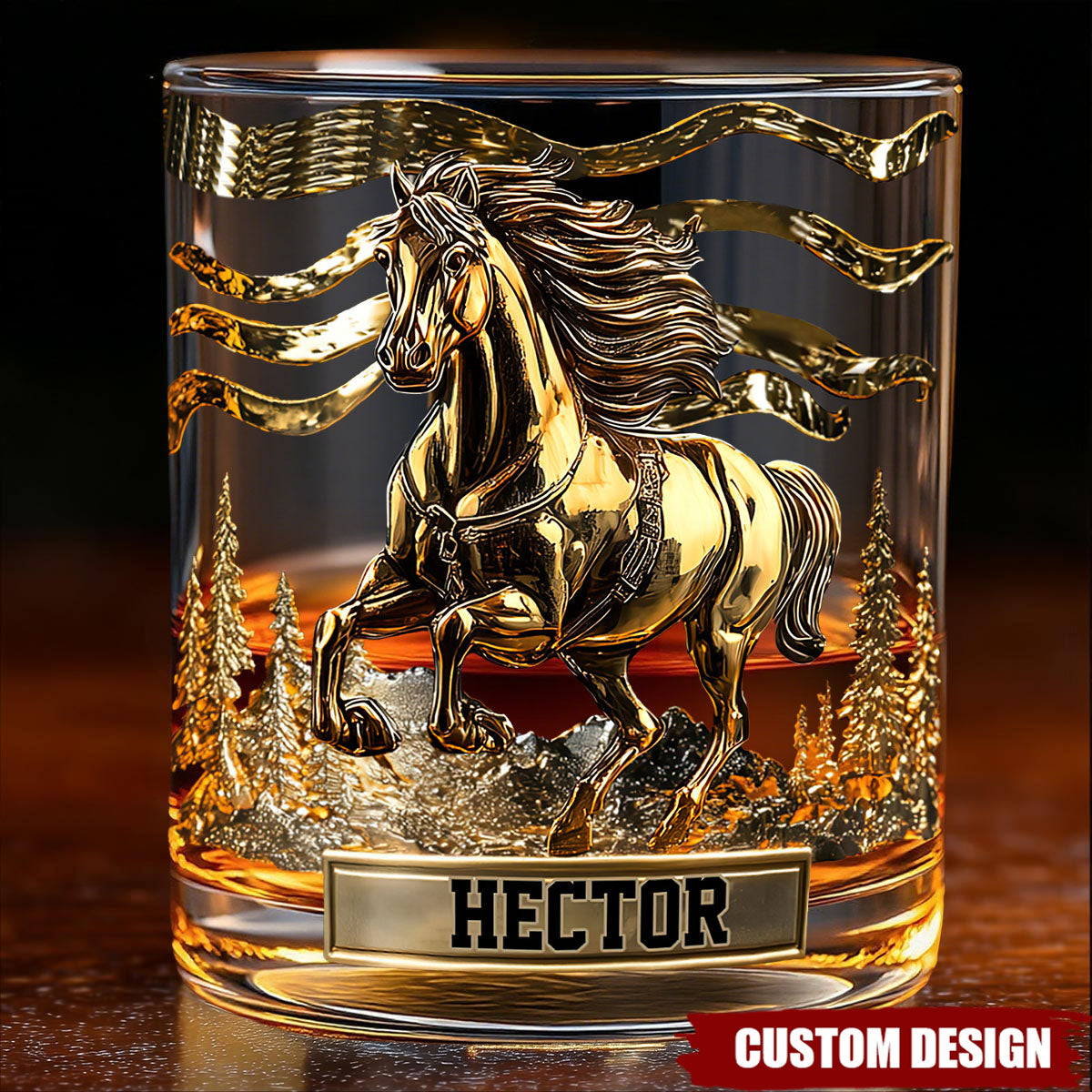Wild Spirit - Personalized Horse Whiskey Glass