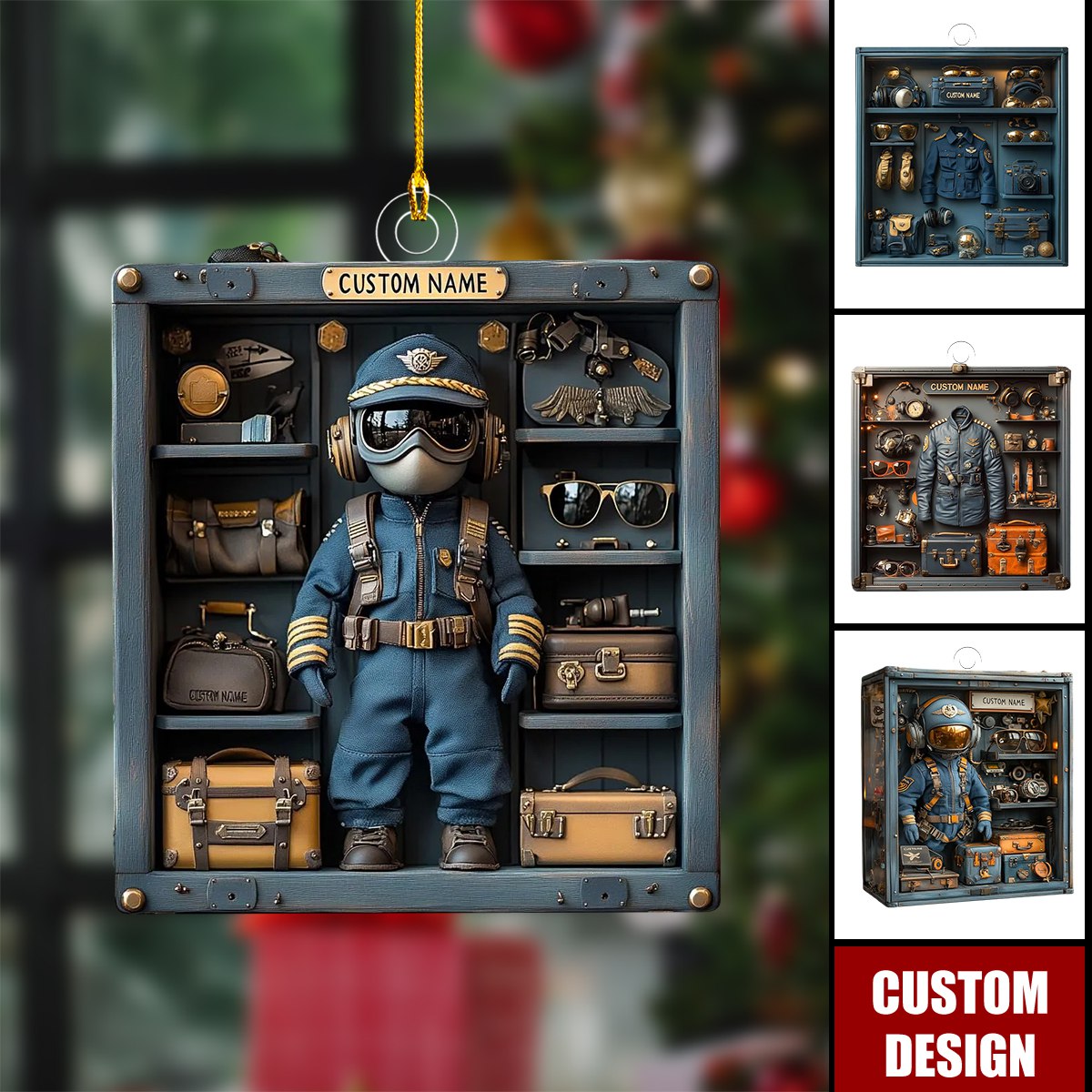 Personalized Pilot Aviation Locker Acrylic Ornament - Gift For Airline Crew Or Aviation Lover
