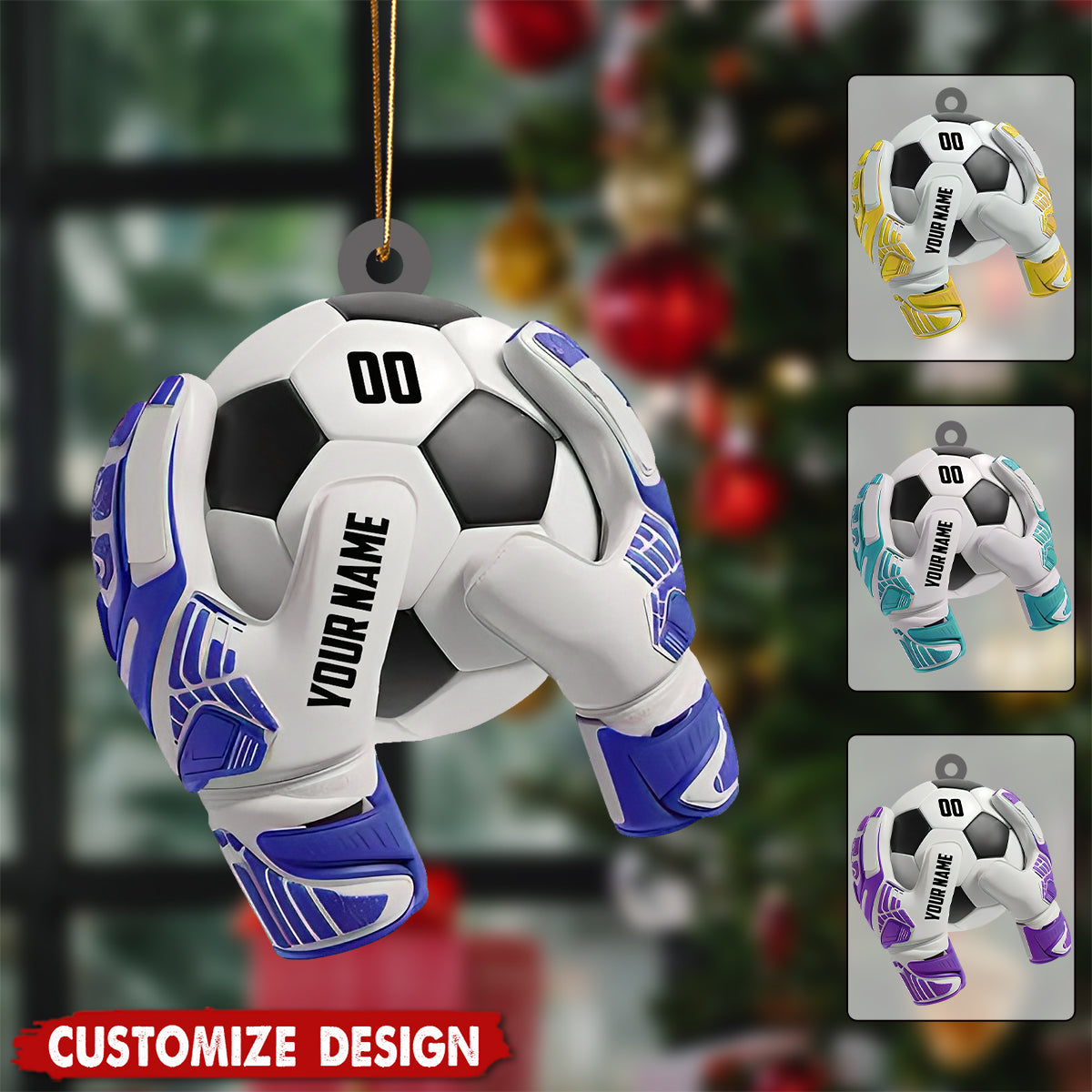 Personalized Soccer Goal Keeper Acrylic Ornament - Gift For Soccer Lovers