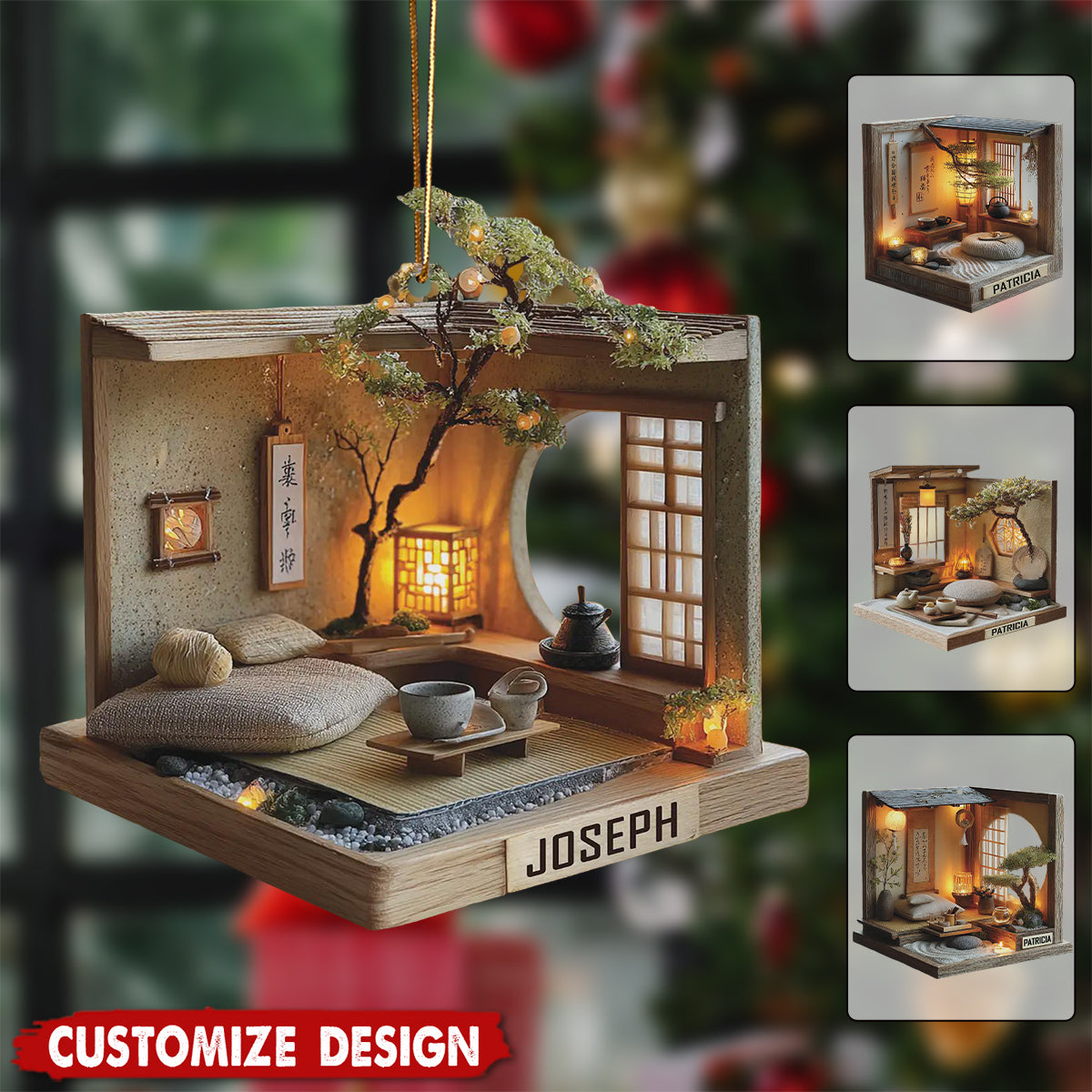 Personalized Zen Tea Room Ornament