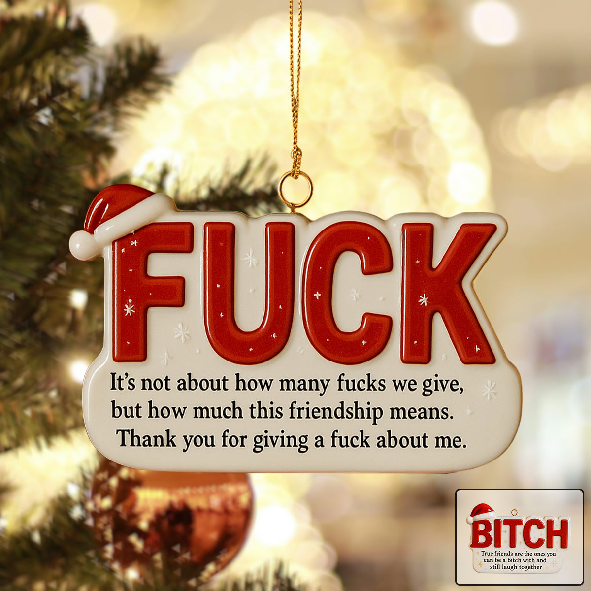 2025 New Release Funny Friendship Christmas Ornament