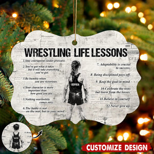 Personalized Wrestling Kid Boy Ornament - Gift For Wrestling Lovers