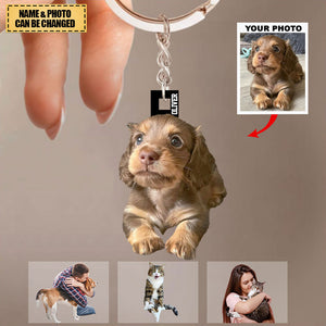 Personalized Keychain - Gift For Pet Lover - Upload Your Photo Acrylic Keychain