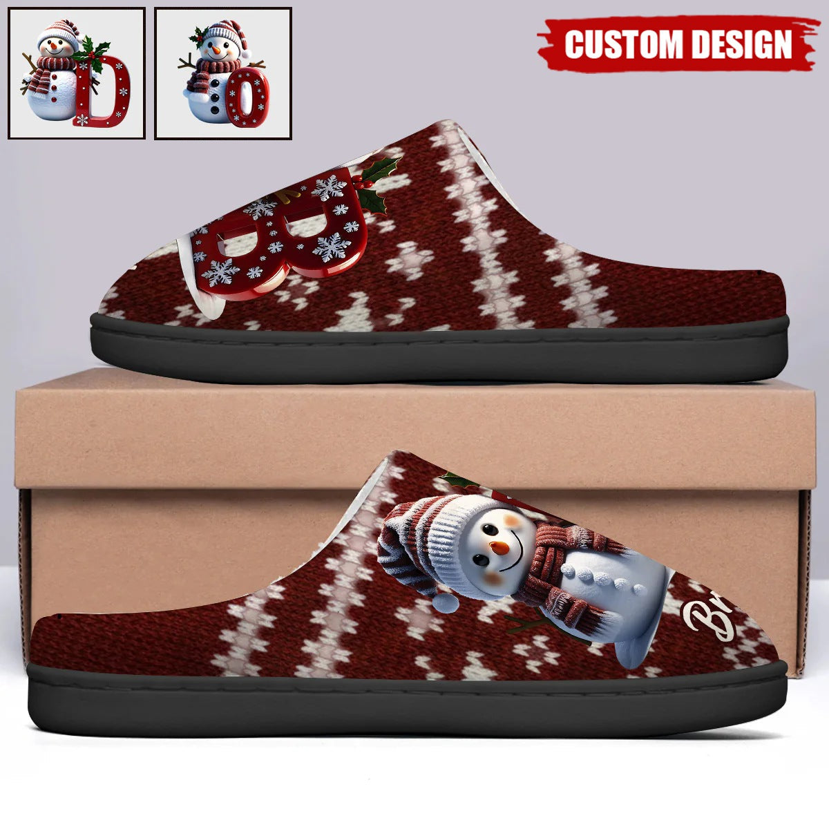 Merry Christmas - Personalized Family Slippers