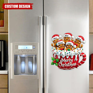 Merry Christmas - Personalized Decal/Sticker, Gift For Family