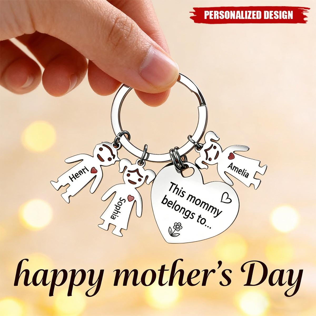 This Mommy belongs to...-Personalized Keychain-Mother's Day Gift