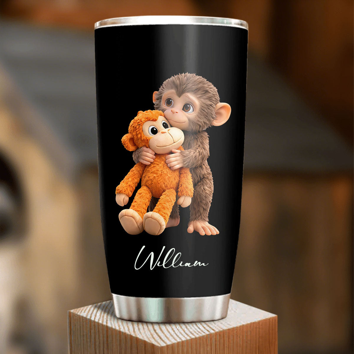 Personalized Punch Monkey Tumbler - Gift For Birthday & Holiday