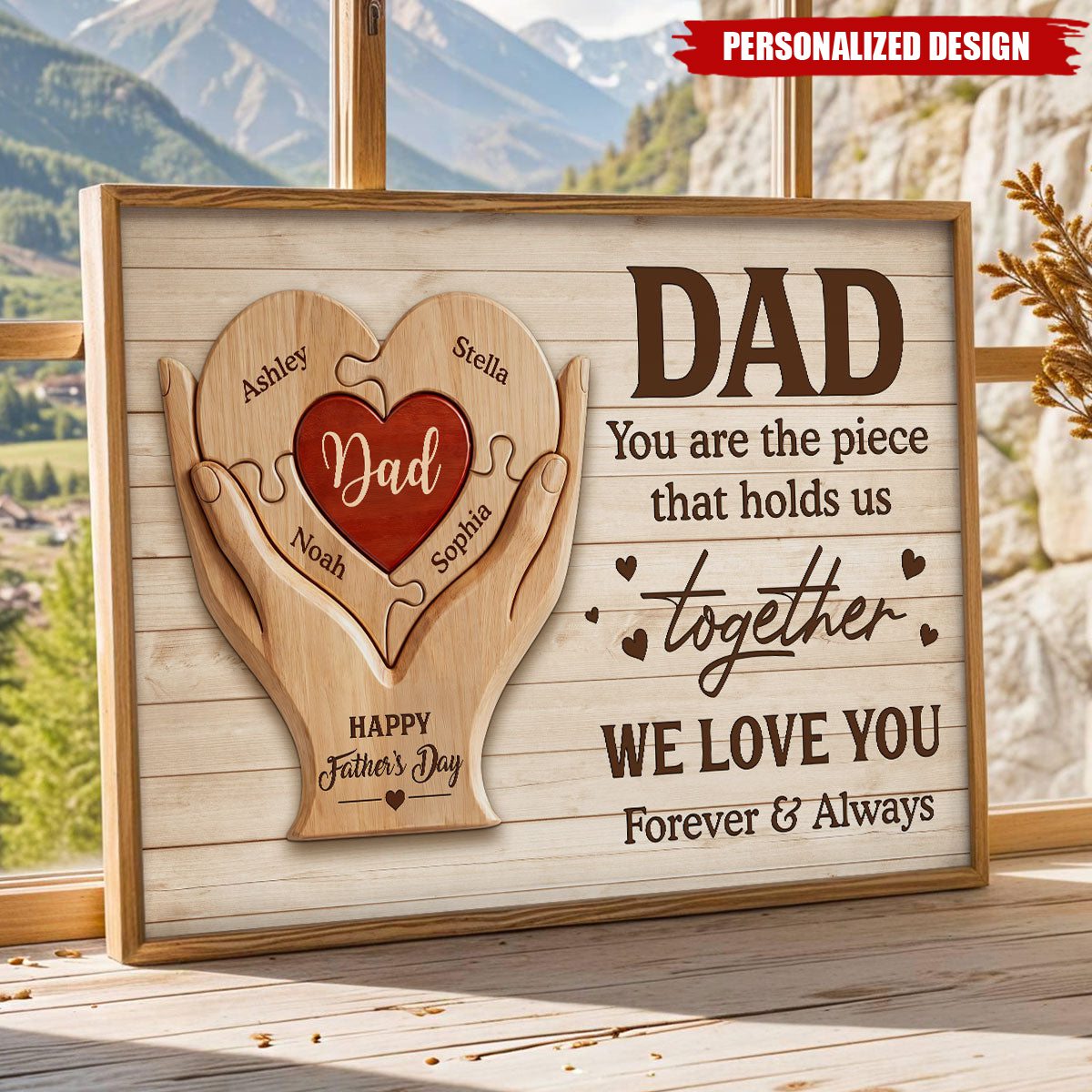 Dad You Are The Piece That Holds Us Together-Personalized Poster-Father's Day Gift For Dad, Husband