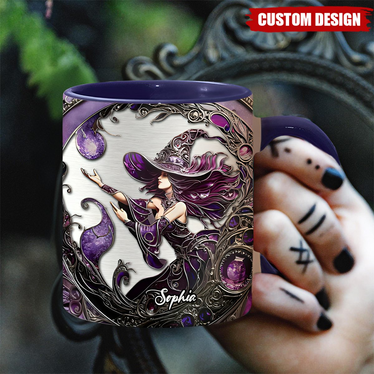 Beautiful Witch - Personalized Witch Accent Mug