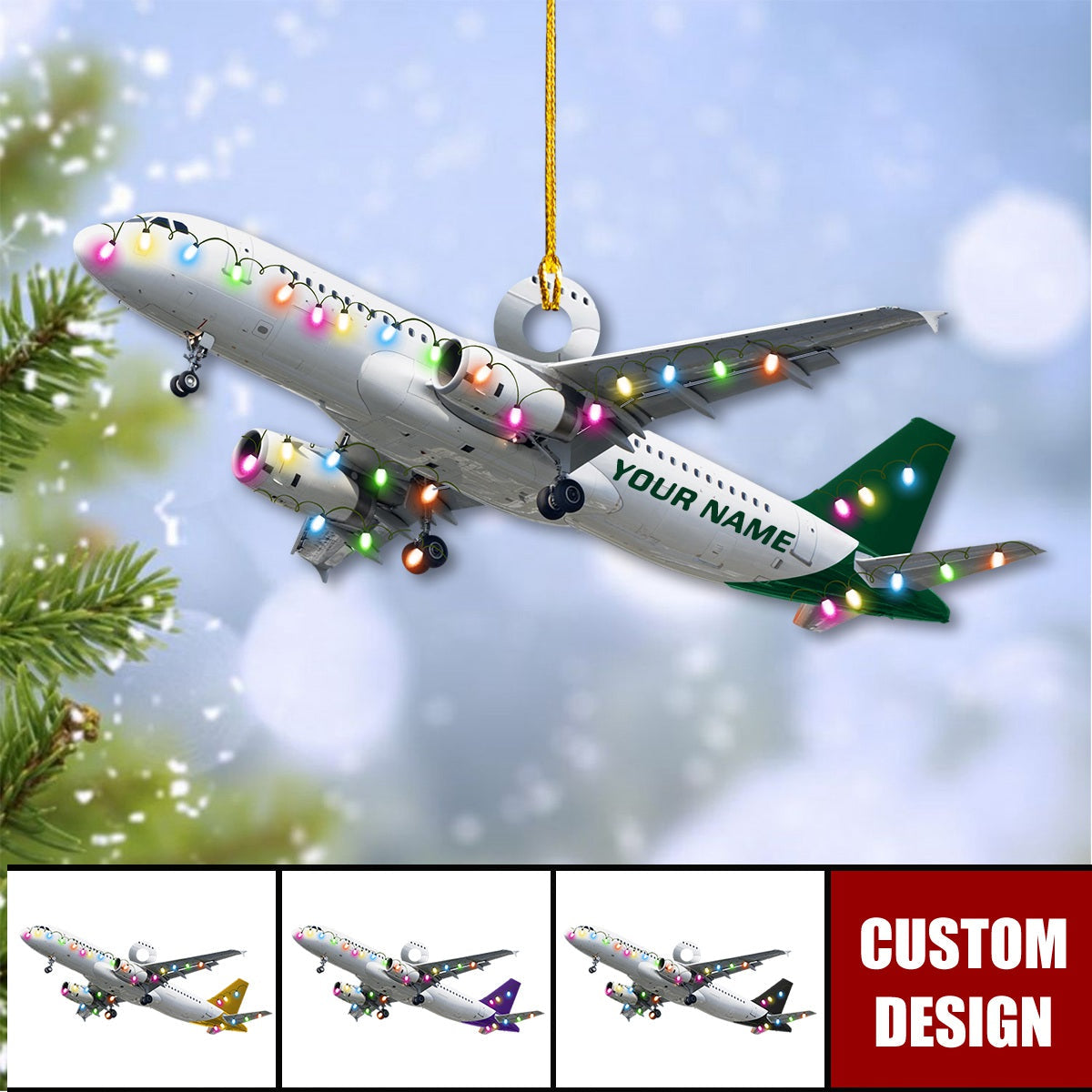Personalized Airplane Ornament, Gifts For Pilot