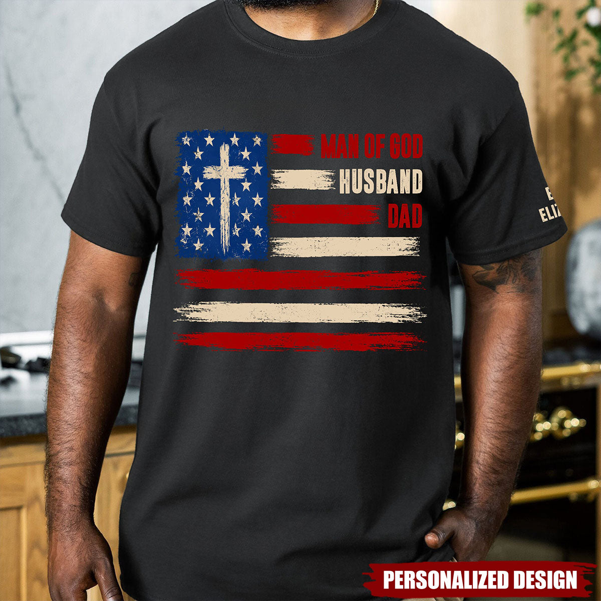 Man Of God, Husband, Dad, Papa-Personalized Shirt-Father's Day Gift