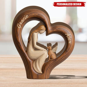 Personalized Dog Memorial Wooden Plaque-Pet Loss Sympathy Gift