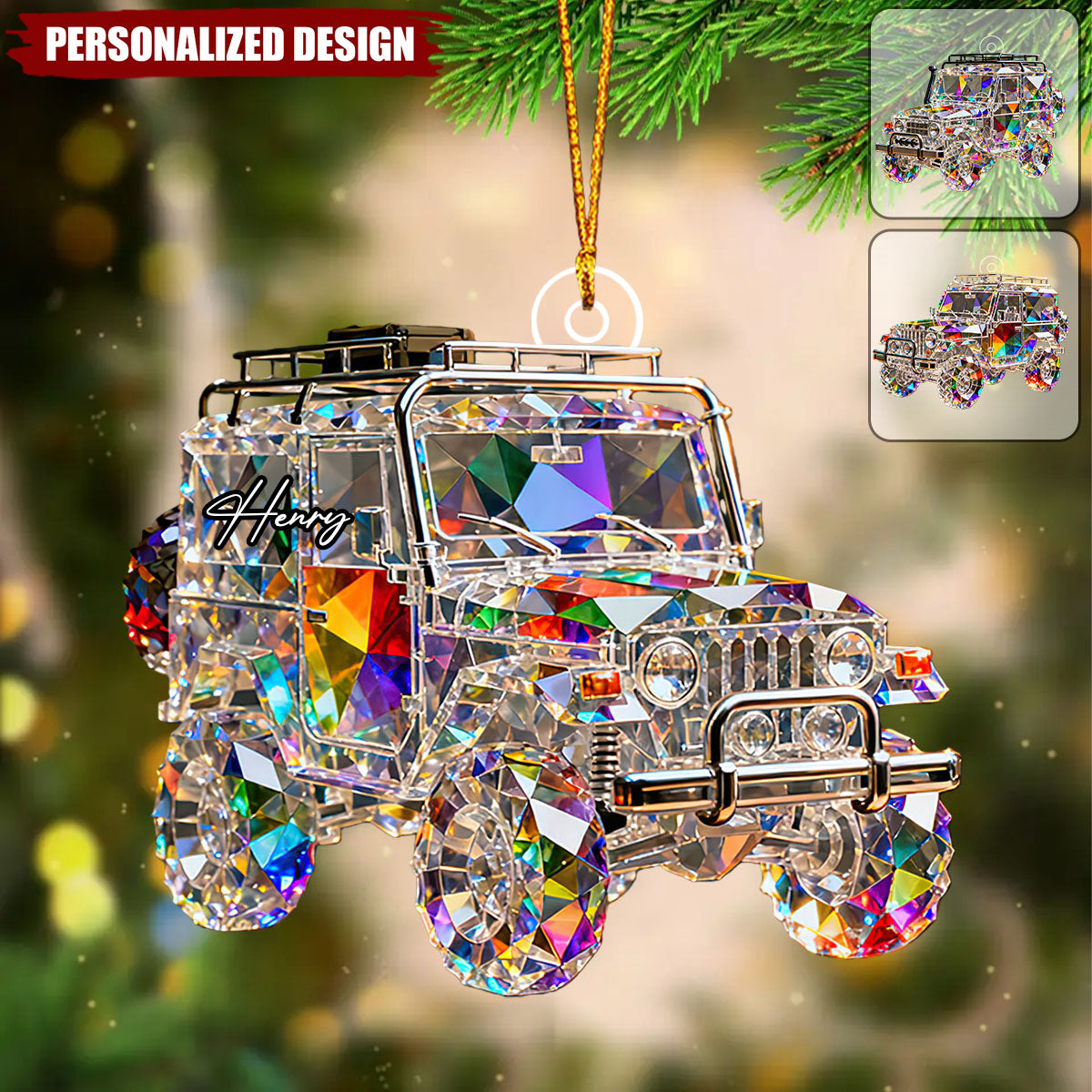 Personalized Car Crystal Ornament
