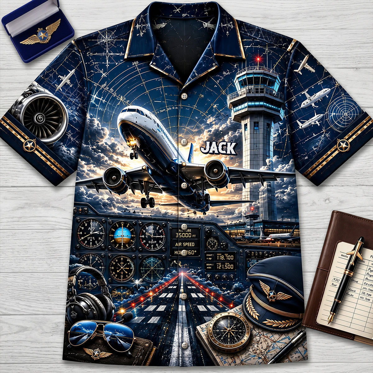 Sky Commander Hawaiian Shirt - Gifts For Pilots