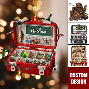 Personalized Fishing Tackle Box Ornament - Gift For Fishing Lovers