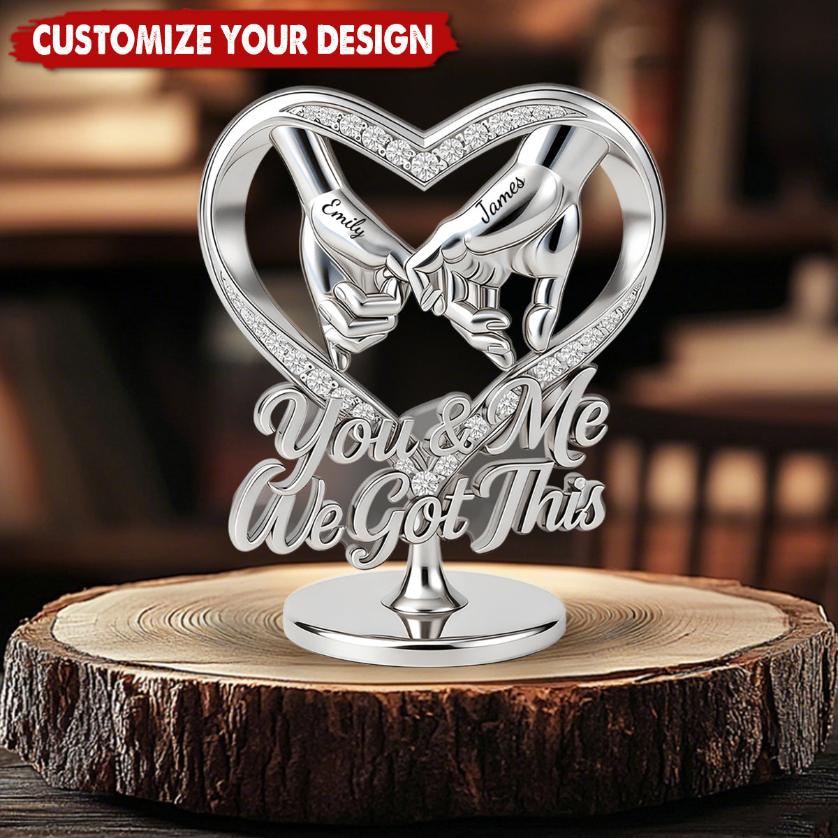 Silver Anniversary, Gold Anniversary, We Got This - Personalized Couple Custom Shaped Acrylic Plaque